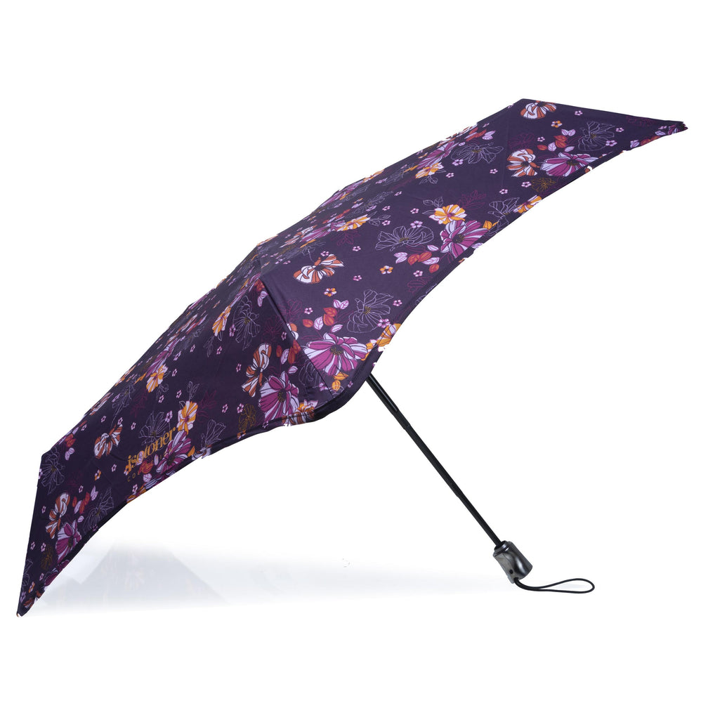 Paraguas X-TRA RESISTENTE ALPHA 28 cm Flores Berenjena - Isotoner