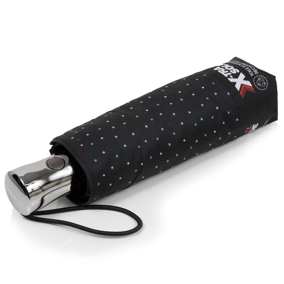 Paraguas X-TRA RESISTENTE ALPHA 28 cm Lunares Mini Negro - Isotoner