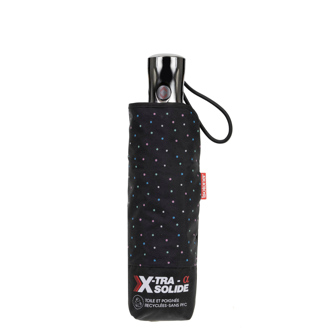 Paraguas X-TRA RESISTENTE ALPHA 28 cm Lunares Mini Negro