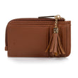 Tarjetero Mujer cremallera Camel