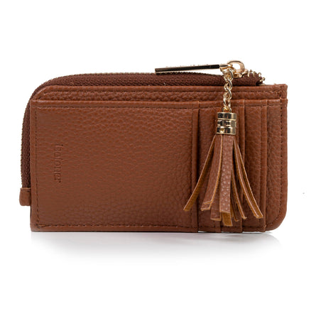 Tarjetero Mujer cremallera Camel - Isotoner