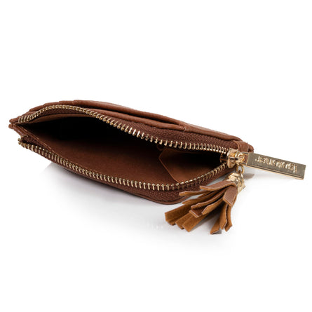 Tarjetero Mujer cremallera Camel - Isotoner
