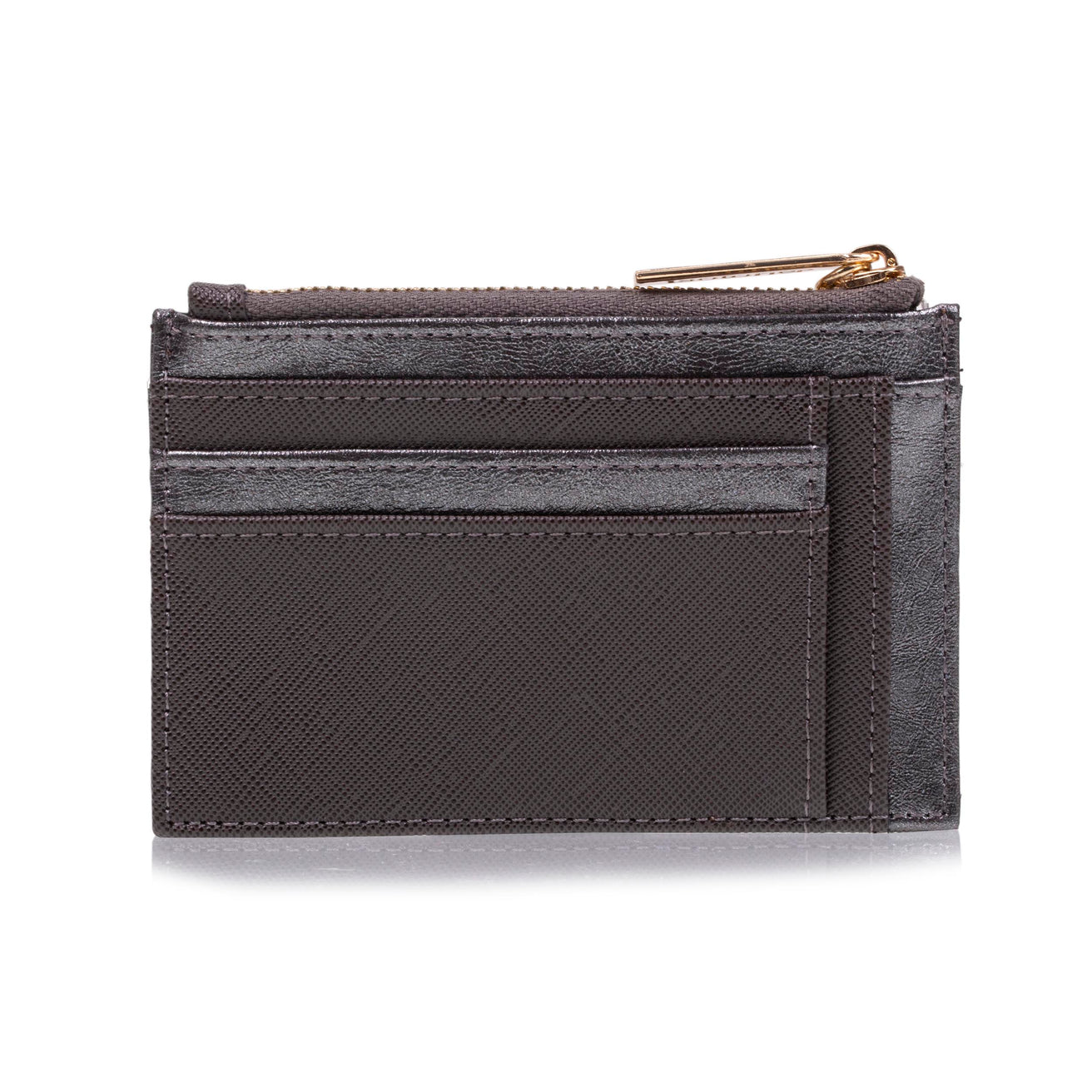 Portatarjetas Mujer cremallera Gris
