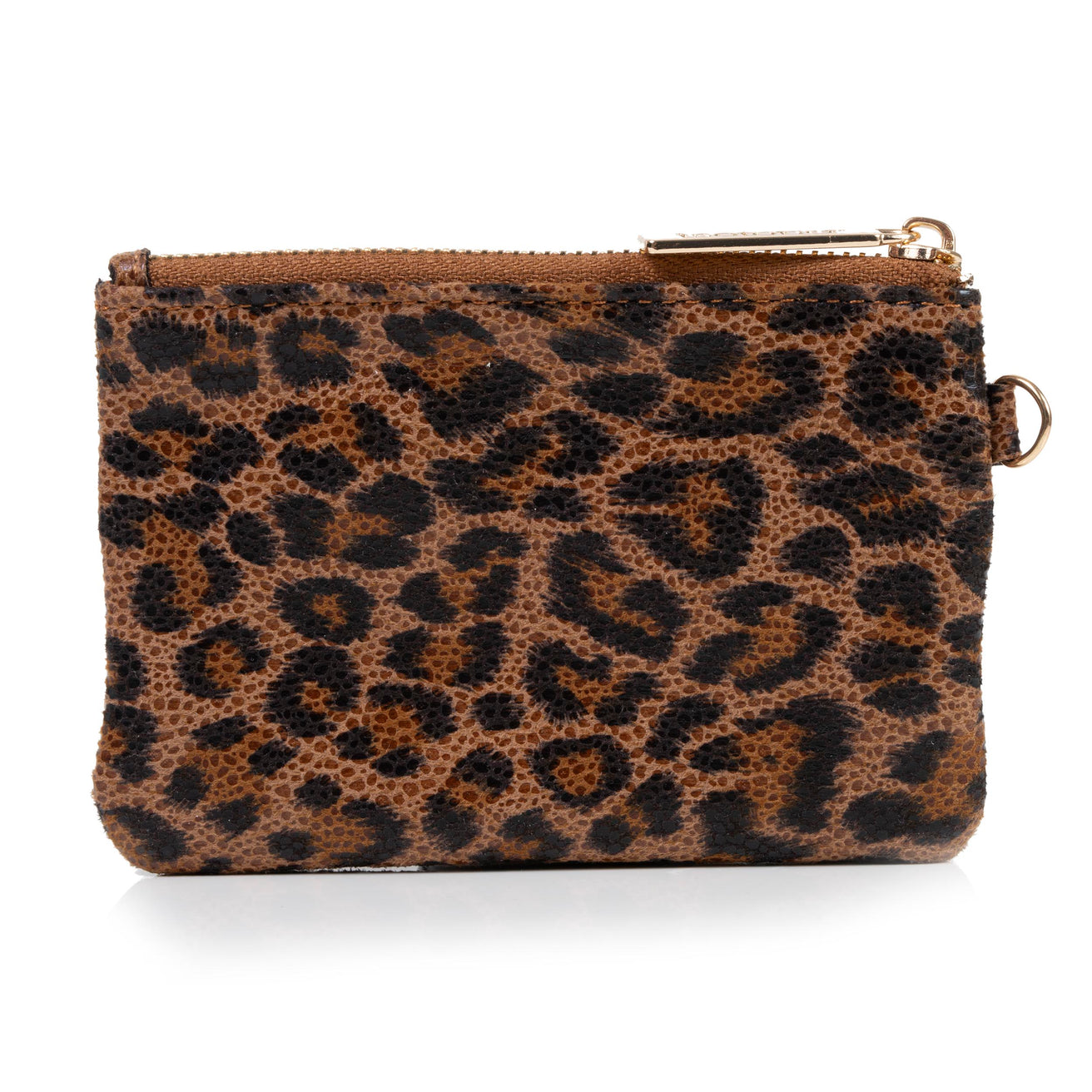 Cartera de leopardo con cremallera Mujer