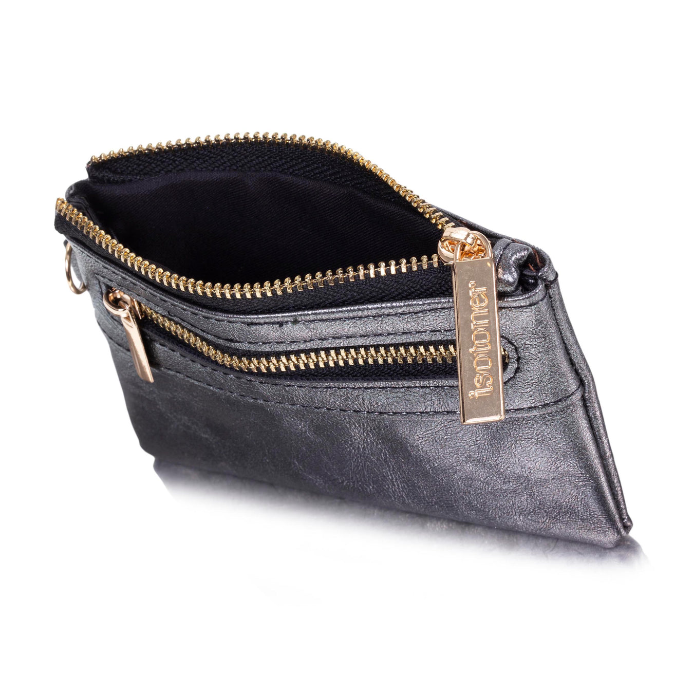 Cartera con cremallera Mujer Negro