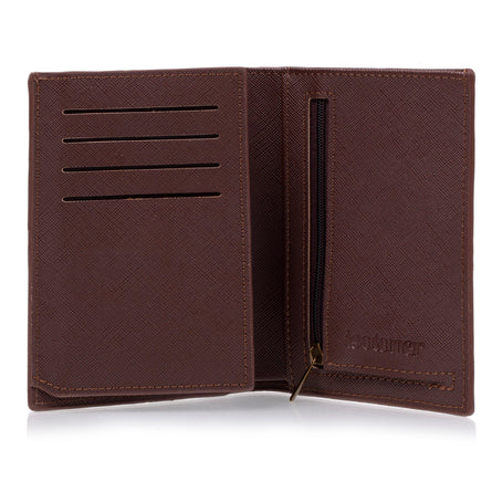 Cartera 3 compartimentos Hombre Marrón - Isotoner