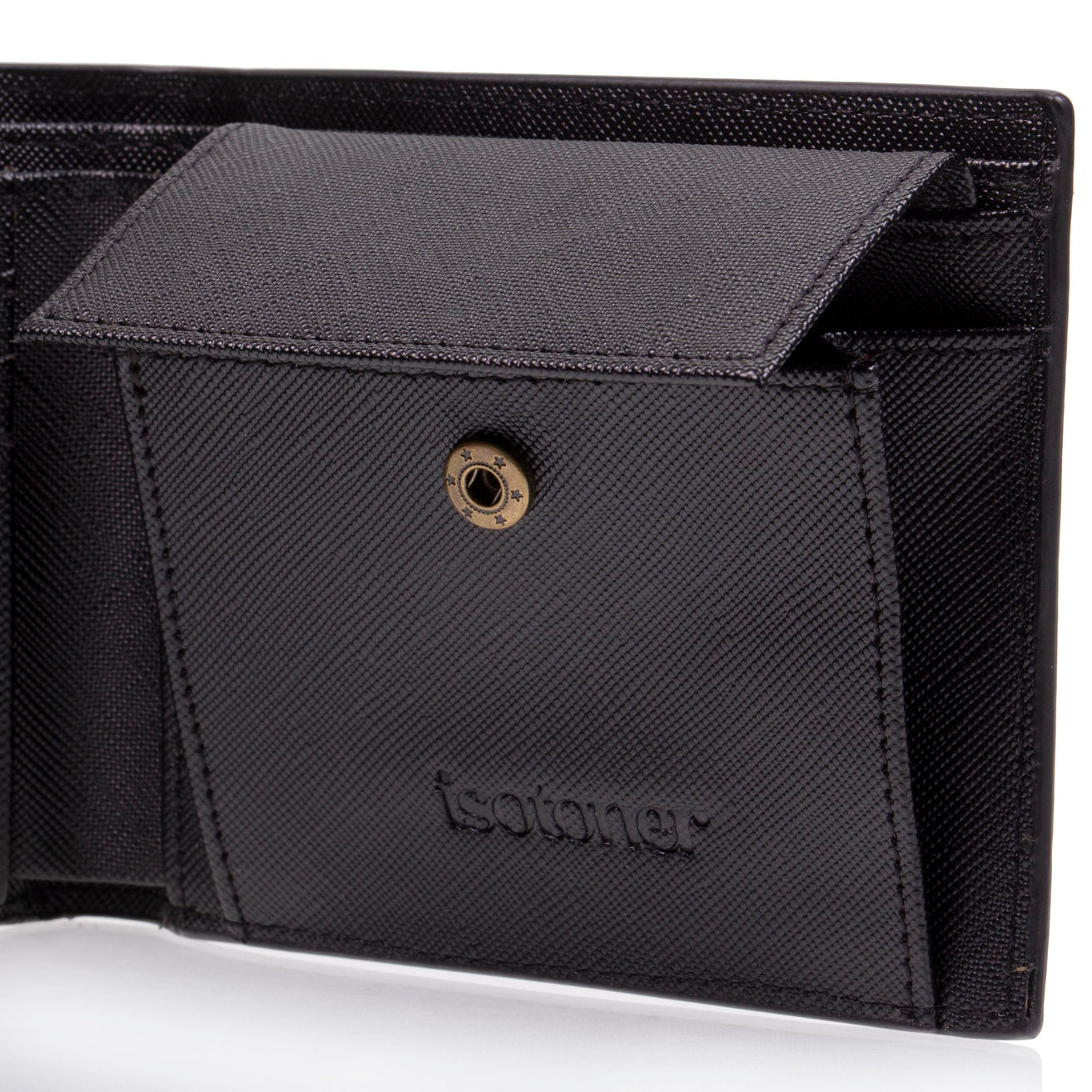 Cartera Hombre con bolsillo a presión Negro