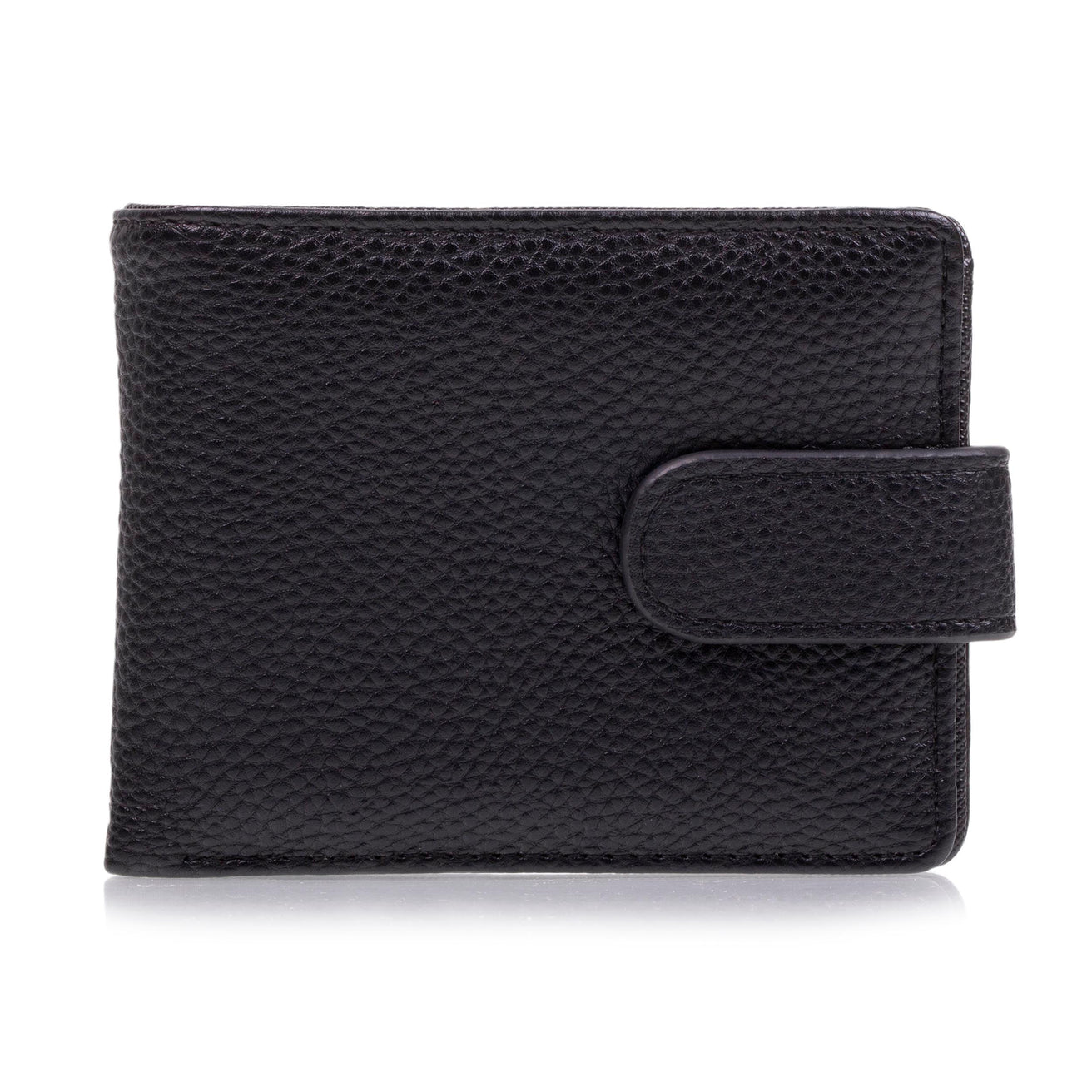 Cartera con tapa y broche Hombre Negro