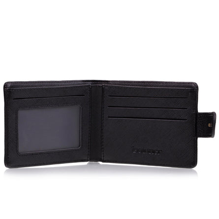 Cartera con tapa y broche Hombre Negro - Isotoner