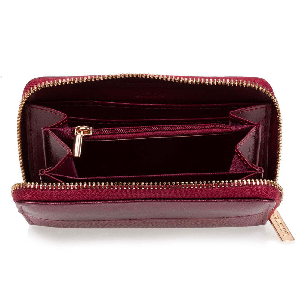 Cartera Mujer cremallera Rojo - Isotoner