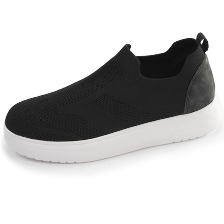 Tenis Mujer slip-on plataforma Negro - Isotoner