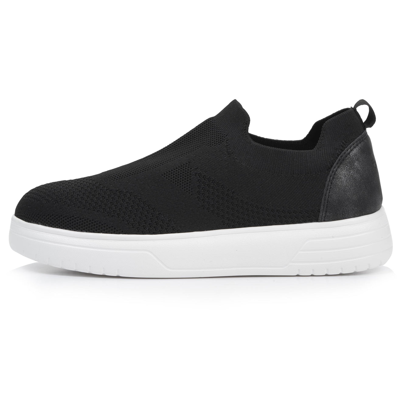 Tenis Mujer slip-on plataforma Negro