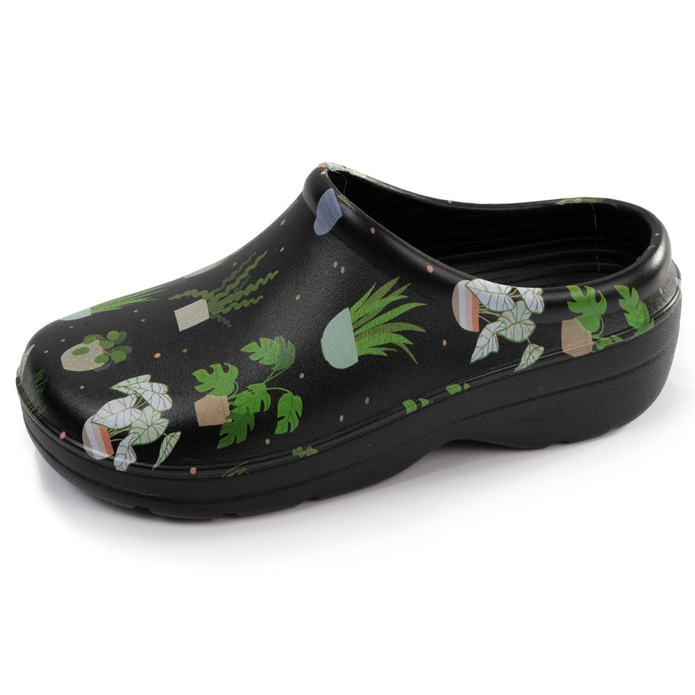 Zuecos de jardín Mujer Negro Planta - Isotoner