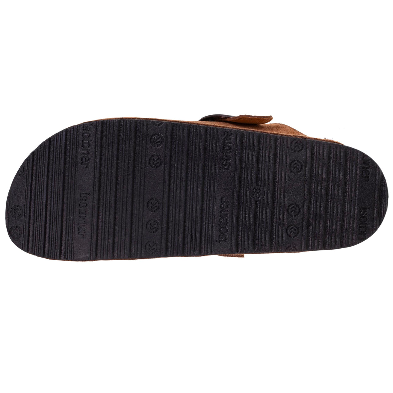 Zuecos forrados en cuero Mujer Camel