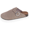 Zuecos forrados en cuero Mujer Negro gris Isotoner