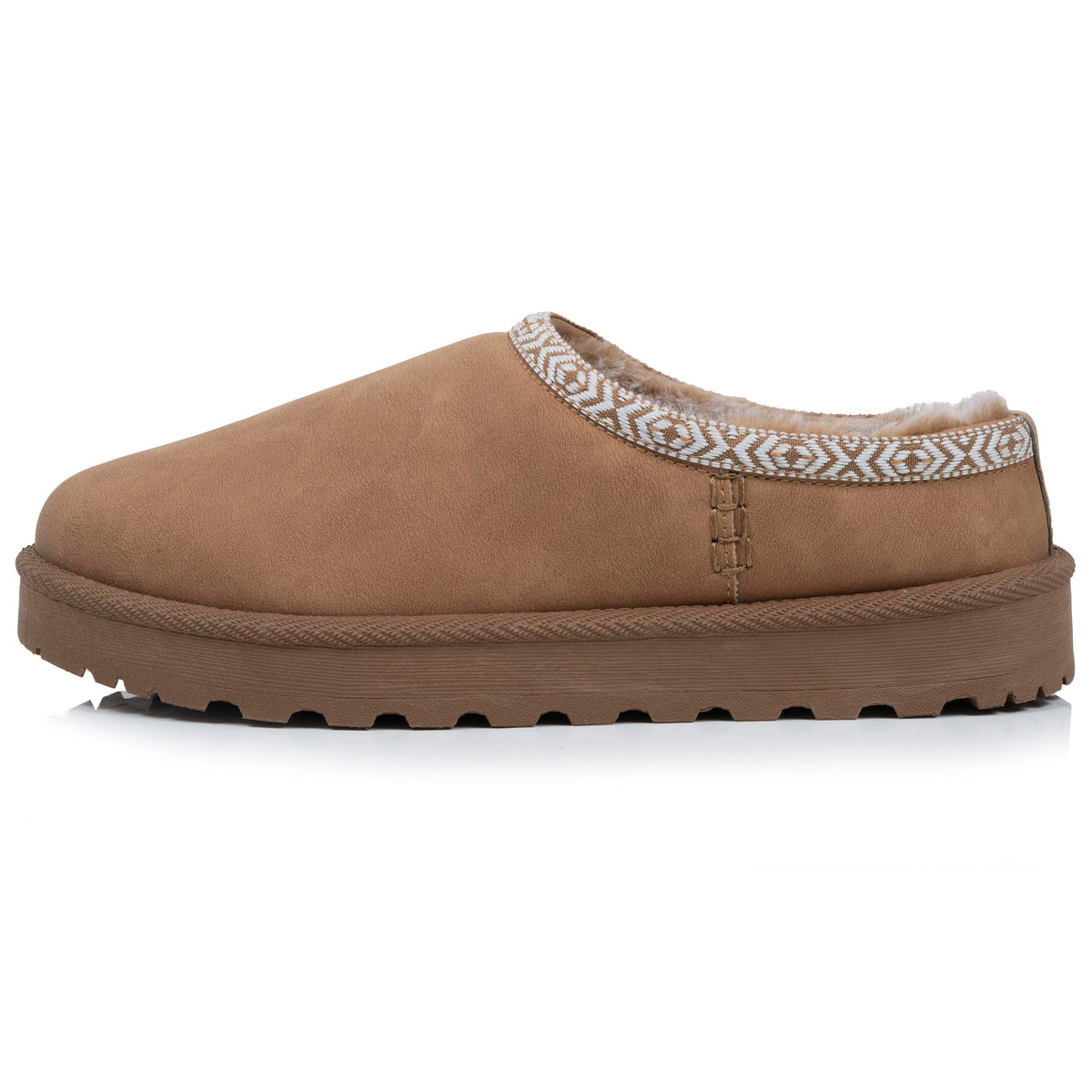 Zuecos Cozy Mujer forrados Camel