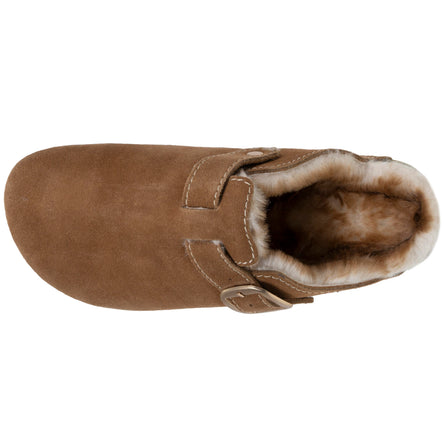 Zuecos Mujer Camel pespuntes blancos - Isotoner