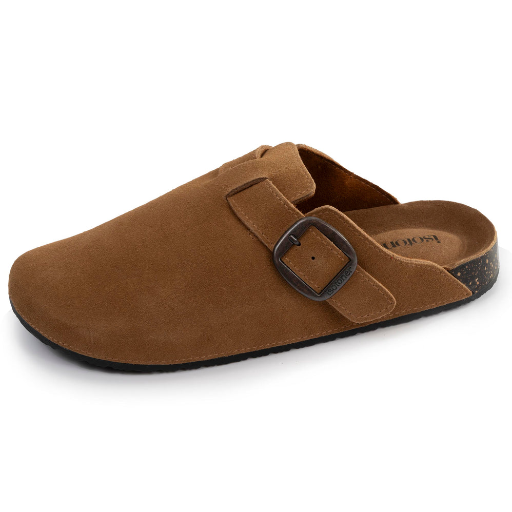 Zuecos Mujer cuero Camel - Isotoner