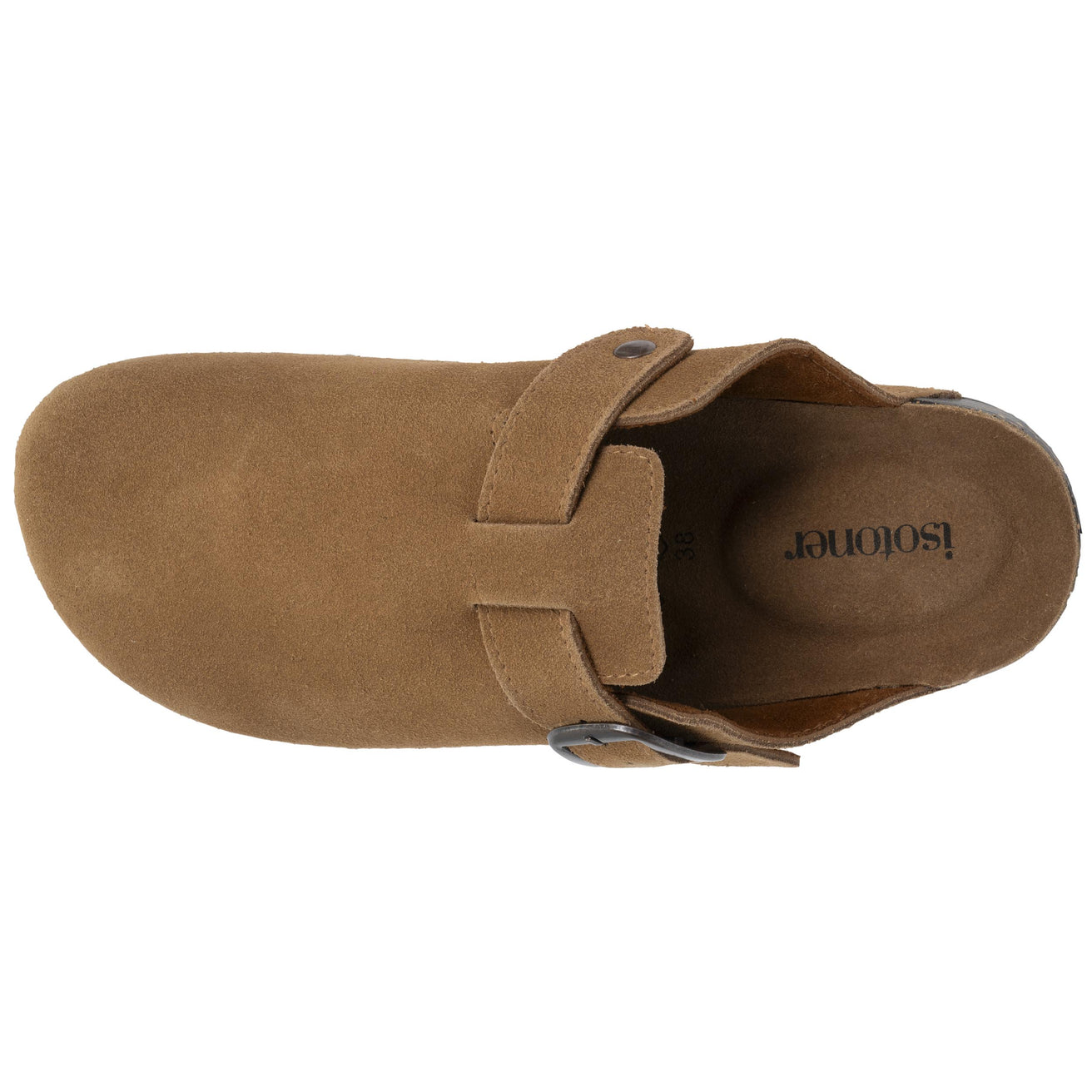 Zuecos Mujer cuero Camel