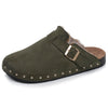 Sabots-Femme-fourres-Kaki-clous-Isotoner-94413_KAU_1
