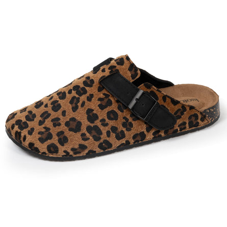 Zuecos Mujer Leopardo/Negro - Isotoner