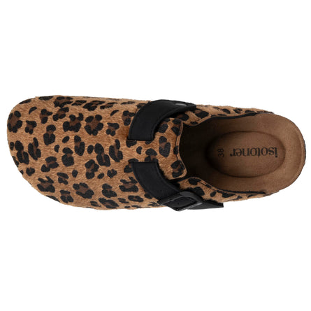 Zuecos Mujer Leopardo/Negro - Isotoner