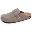 Zuecos Mocasines Mujer Topo