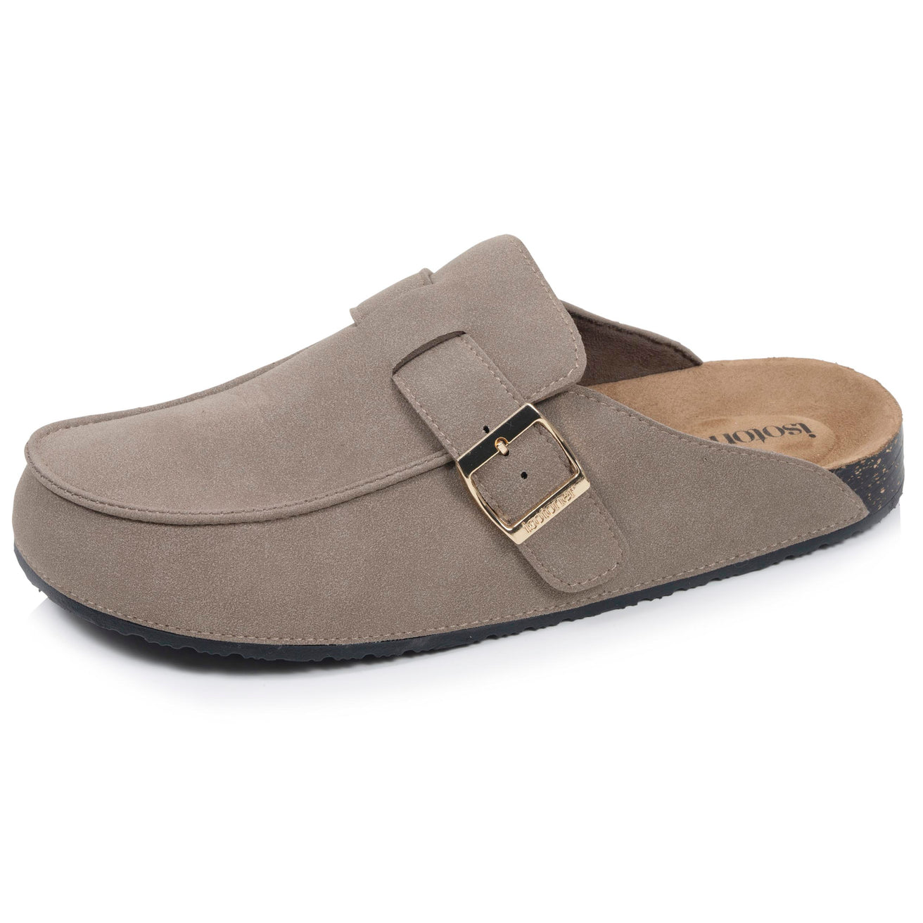 Zuecos Mocasines Mujer Topo