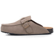 Zuecos Mocasines Mujer Topo