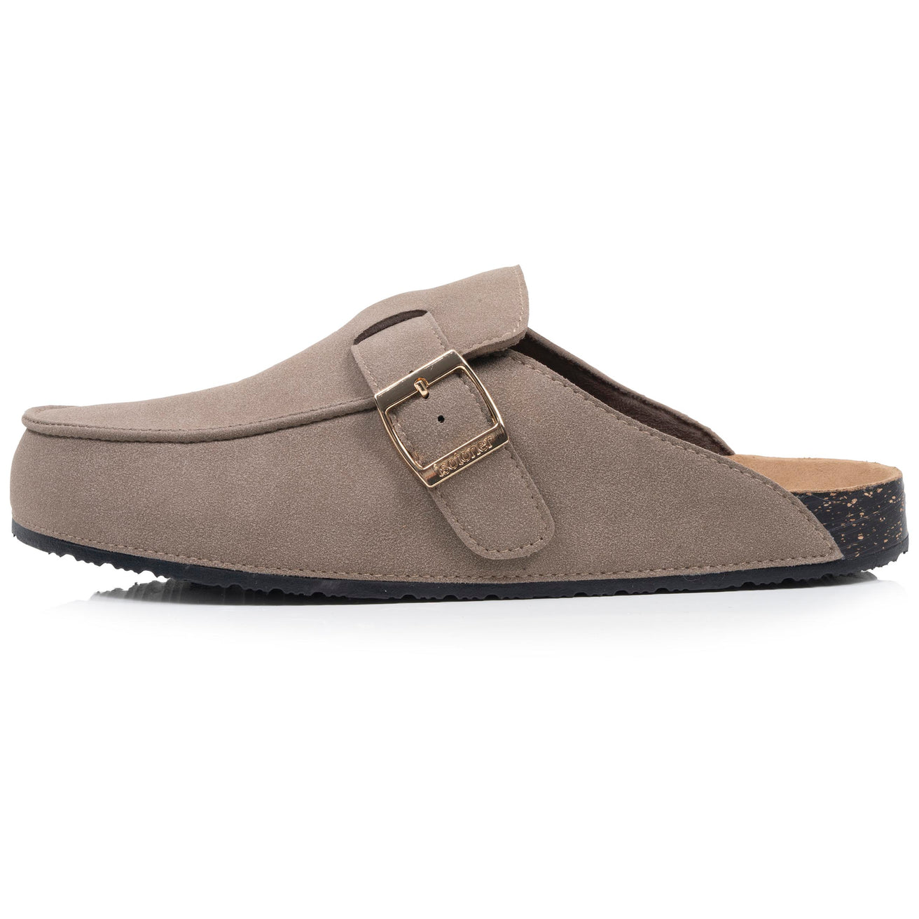 Zuecos Mocasines Mujer Topo