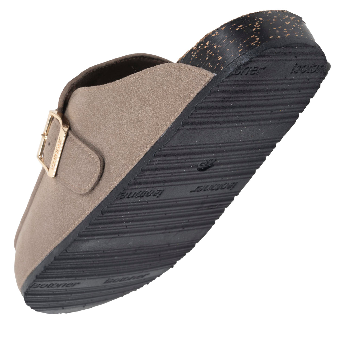 Zuecos Mocasines Mujer Topo