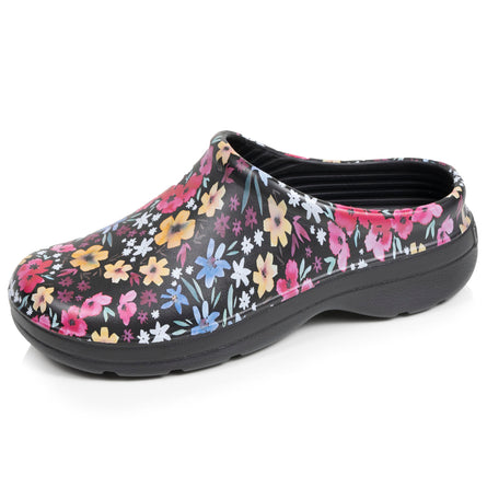 Zuecos de jardín para Mujer con estampado floral Negro - Isotoner
