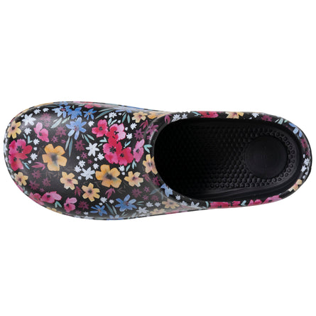 Zuecos de jardín para Mujer con estampado floral Negro - Isotoner