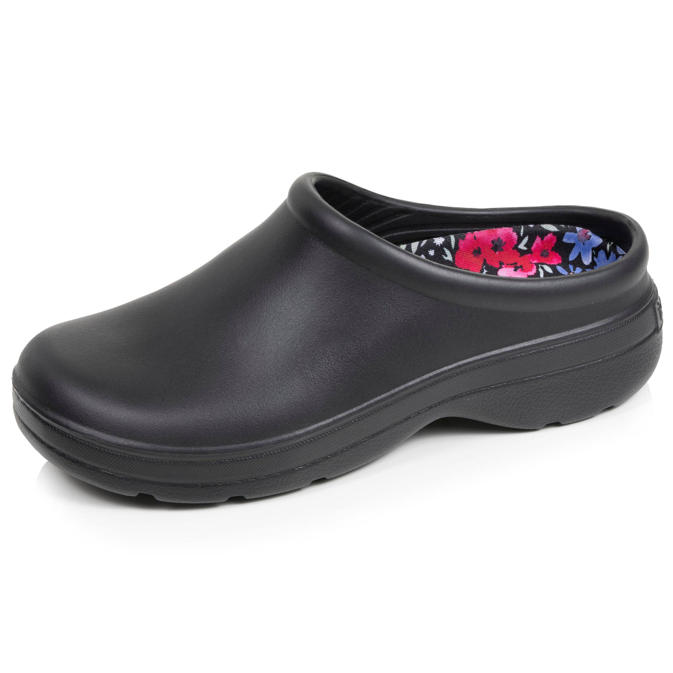 Zuecos de jardín para Mujer con estampado floral en Negro
