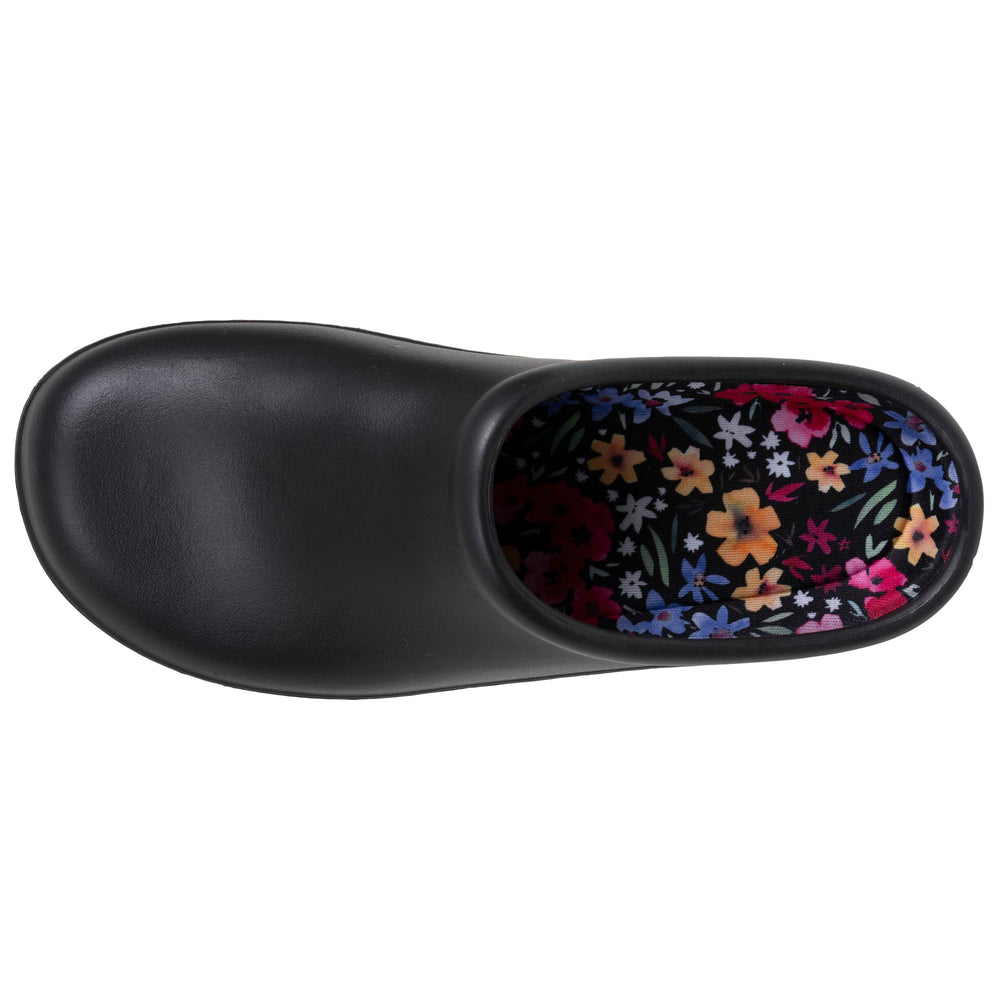 Zuecos de jardín Mujer Negro interior floral - Isotoner