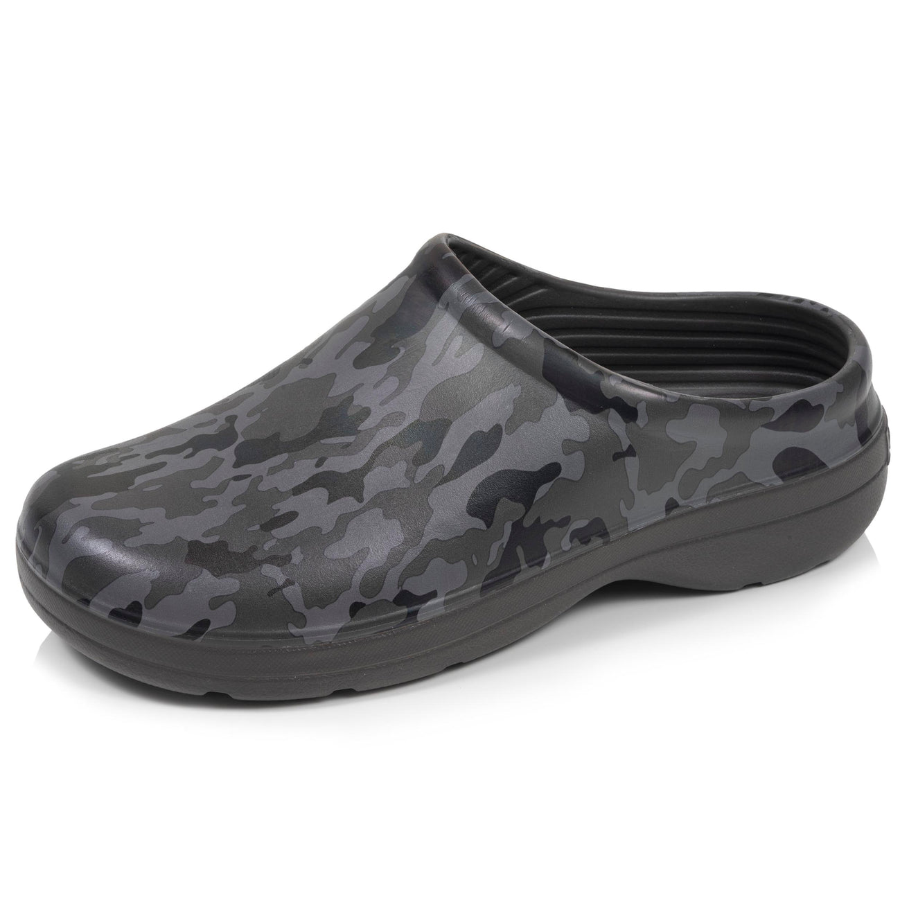 Zuecos de jardín Hombre estampado camuflaje Gris