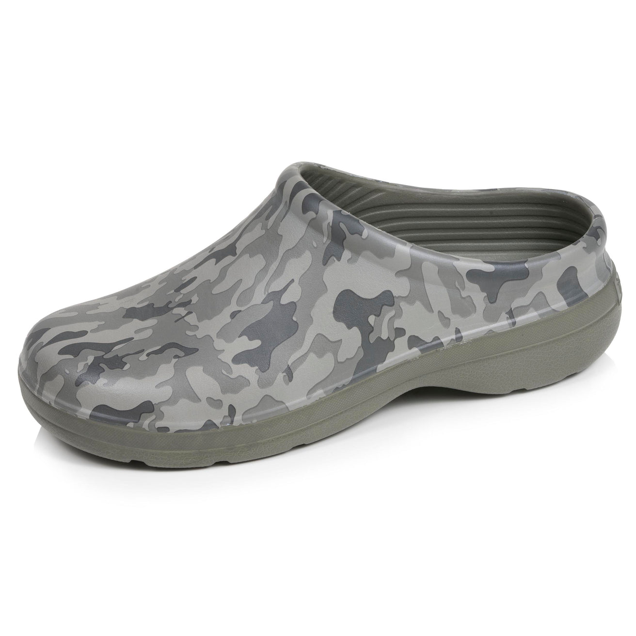 Zuecos Hombre estampado camuflaje caqui
