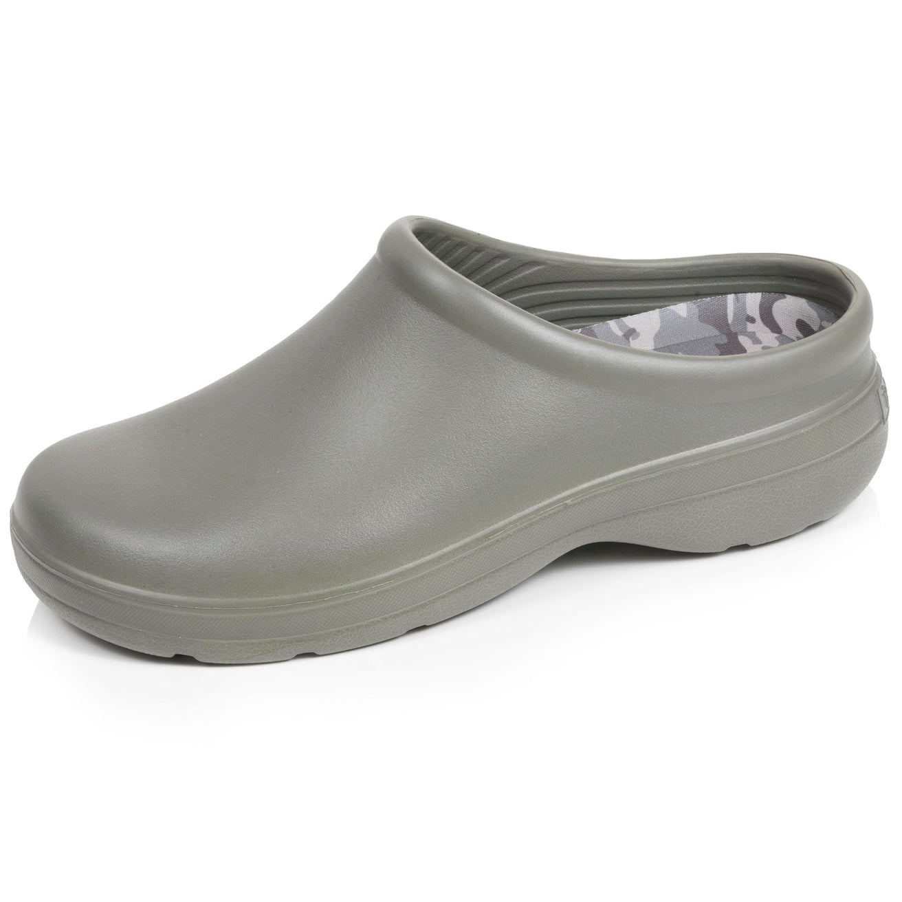 Zuecos de jardín para Hombre con estampado de camuflaje caqui