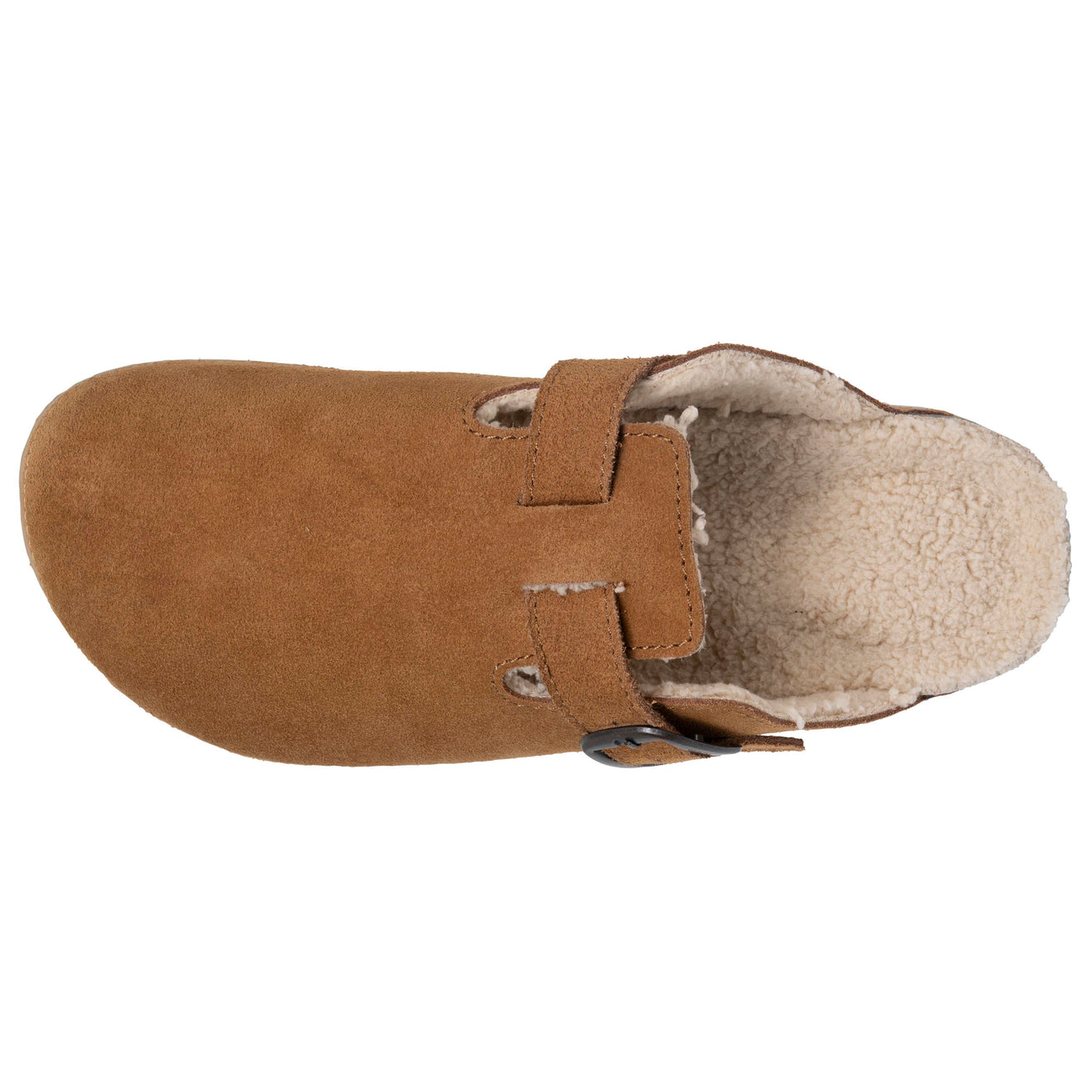 Zuecos mules Hombre Camel forrados