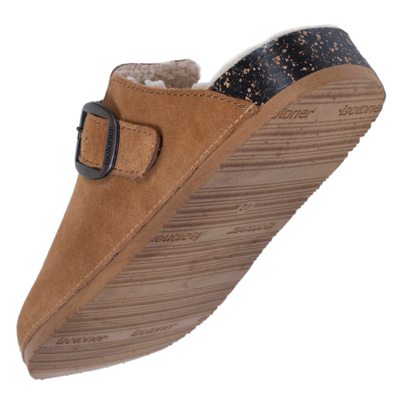Zuecos mules Hombre Camel forrados