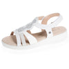 Sandalias Mujer CONFORT PLUS superior de pedrería Camel blanc - Isotoner