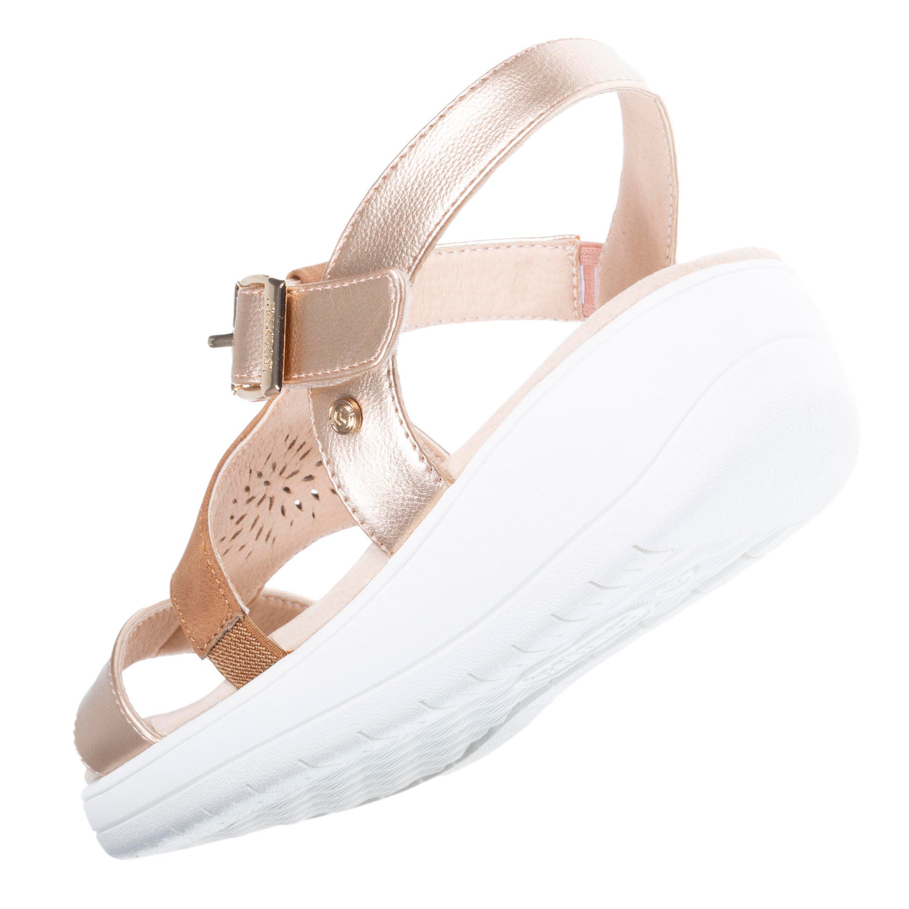Sandalias Mujer CONFORT PLUS superior de rosetón Camel