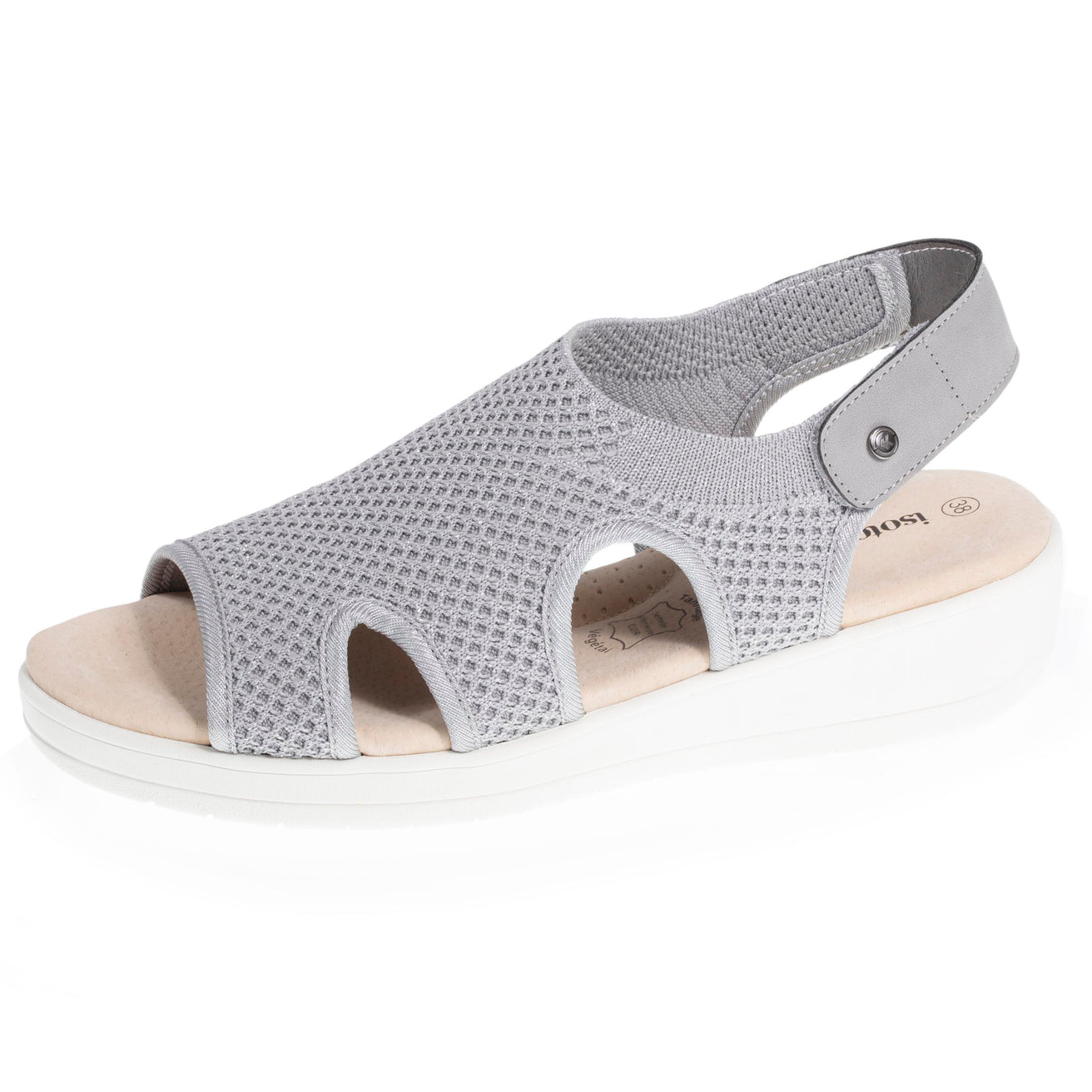 Sandalias Mujer CONFORT PLUS Gris Lurex