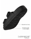 Mules chancletas Hombre ajustables Gris