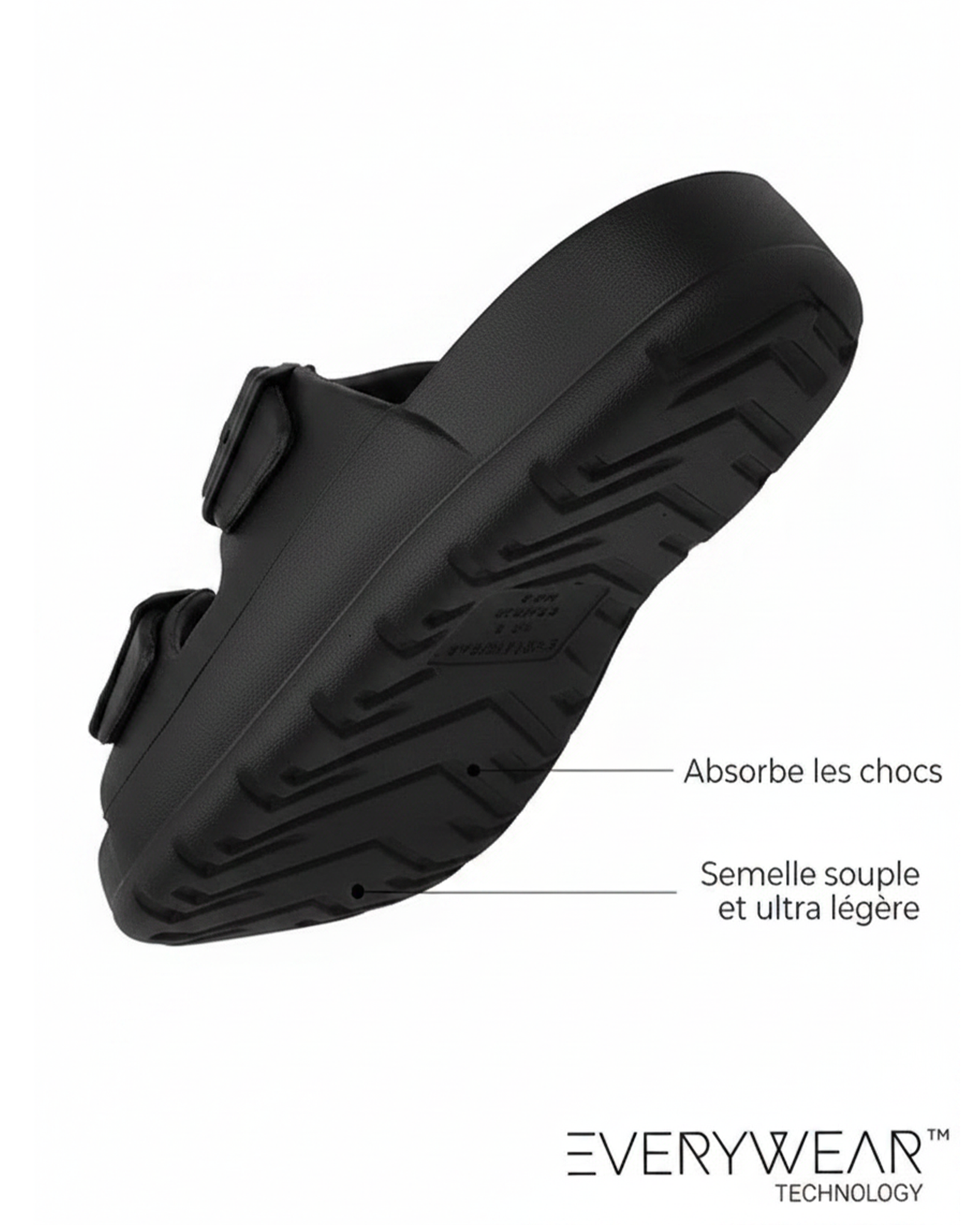 Mules chancletas Hombre ajustables Gris