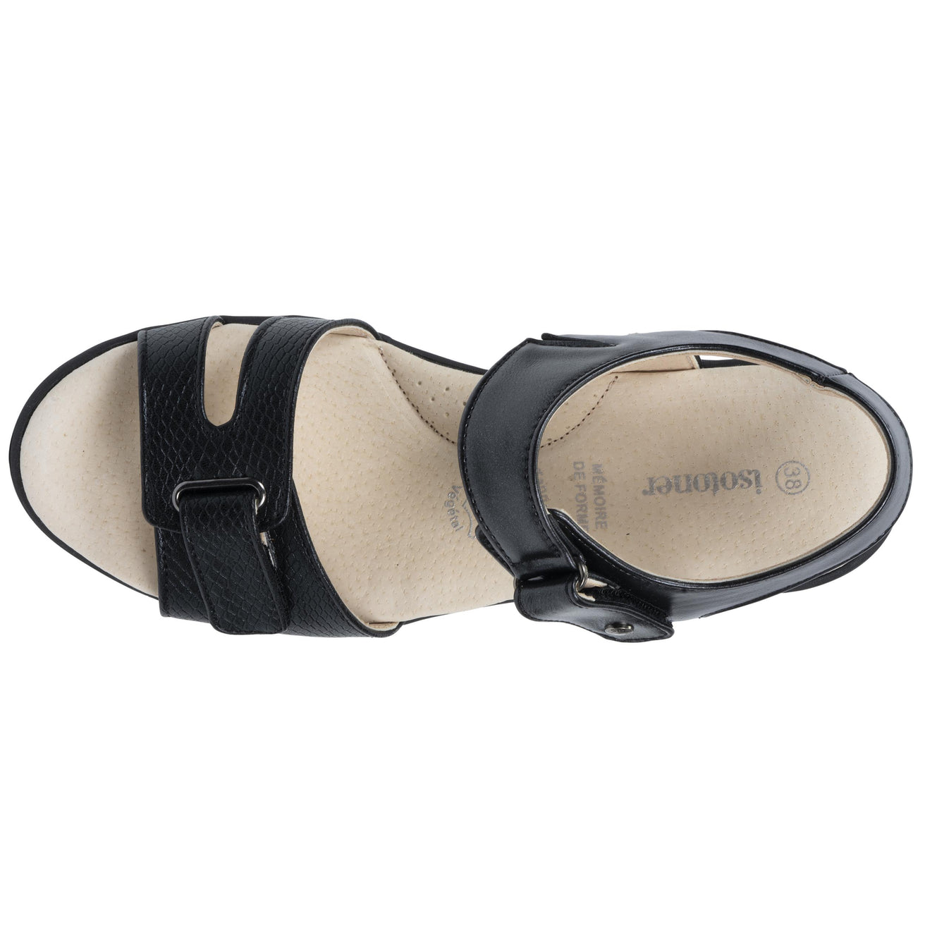 Sandalias Mujer CONFORT PLUS Rosa textiles Negro