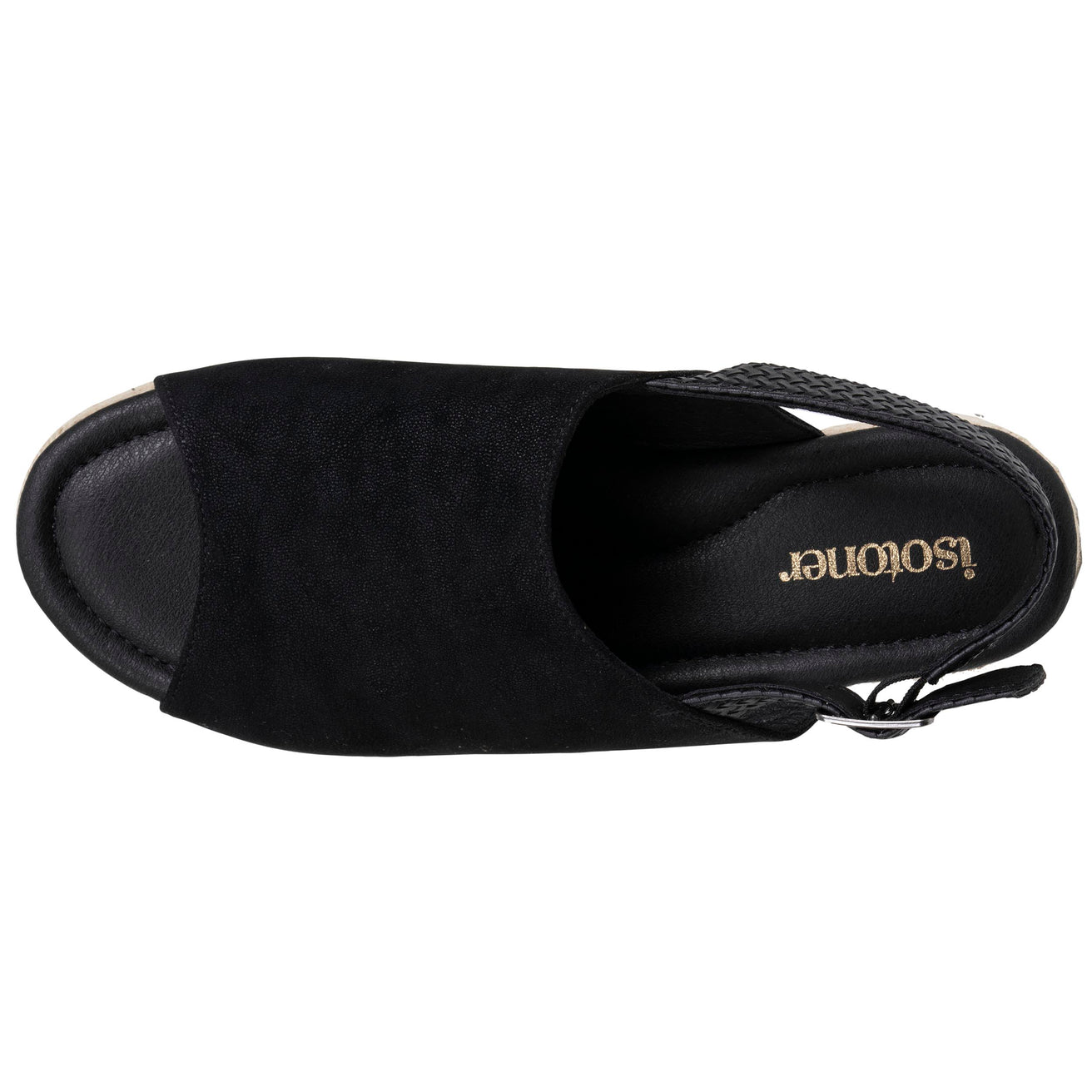 Sandalias Mujer suela plataforma cuerda Negro