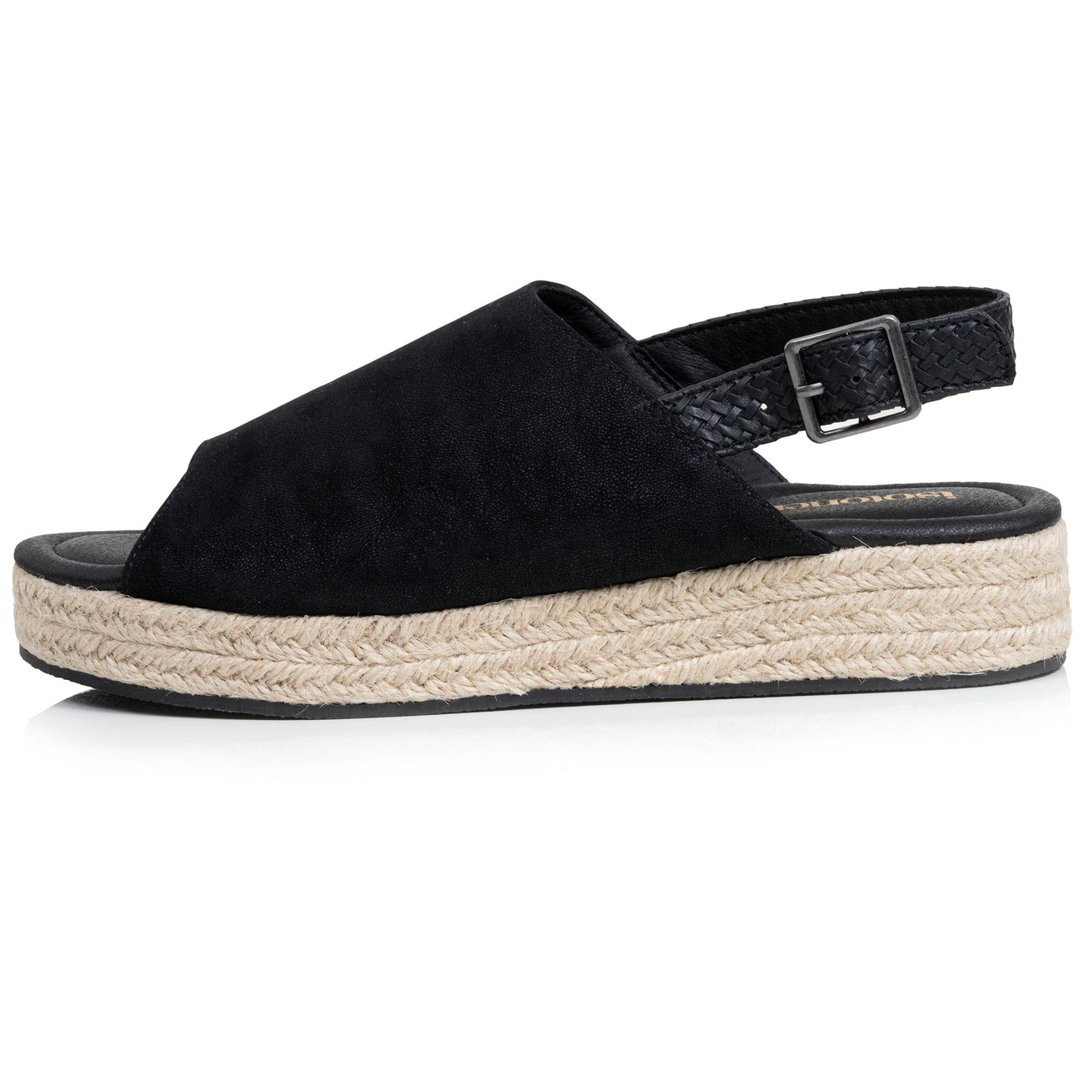 Sandalias Mujer suela plataforma cuerda Negro