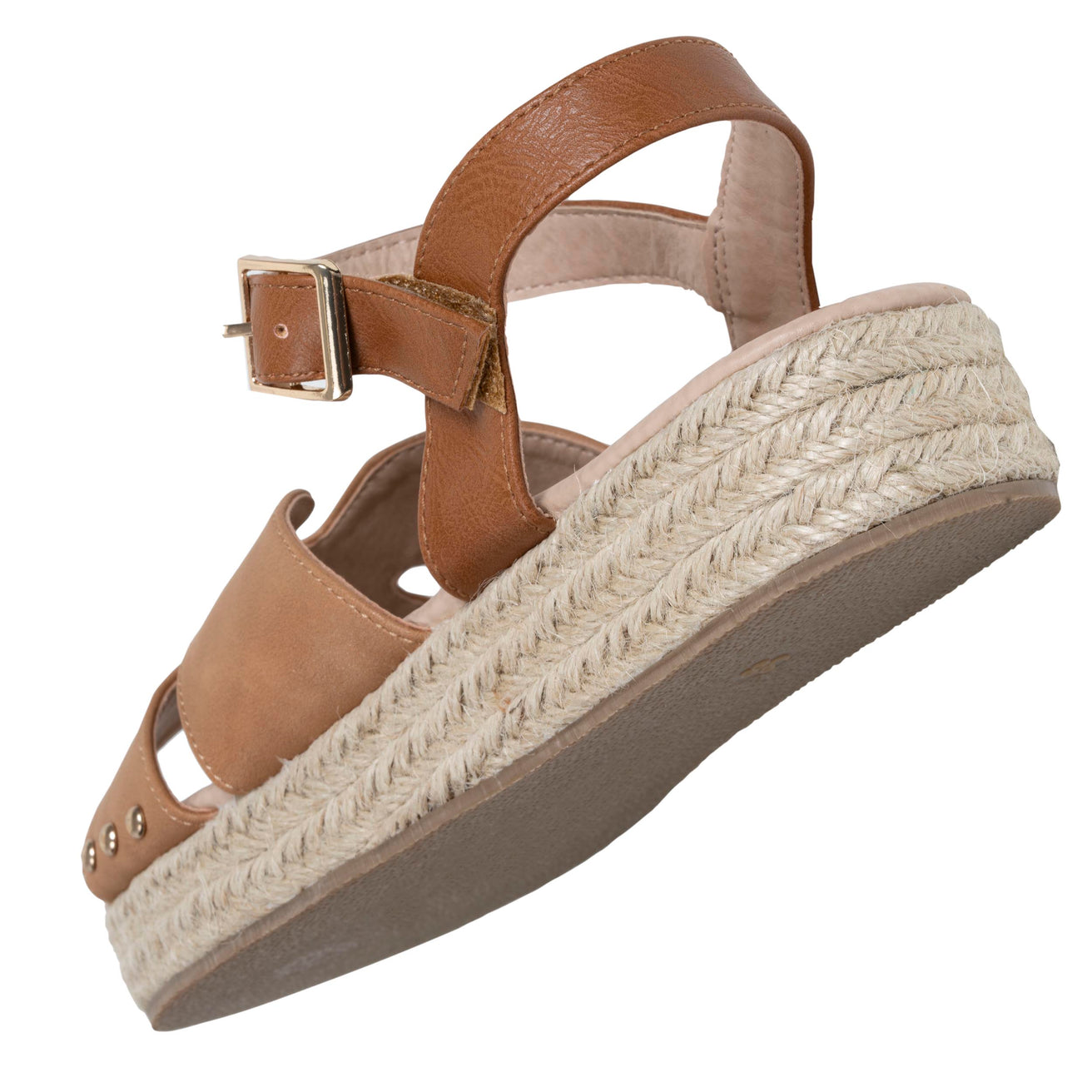 Sandalias Mujer suela plataforma cuerda Camel