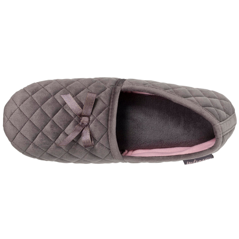 Zapatillas de casa slippers Mujer 3D acolchadas Gris oscuras - Isotoner